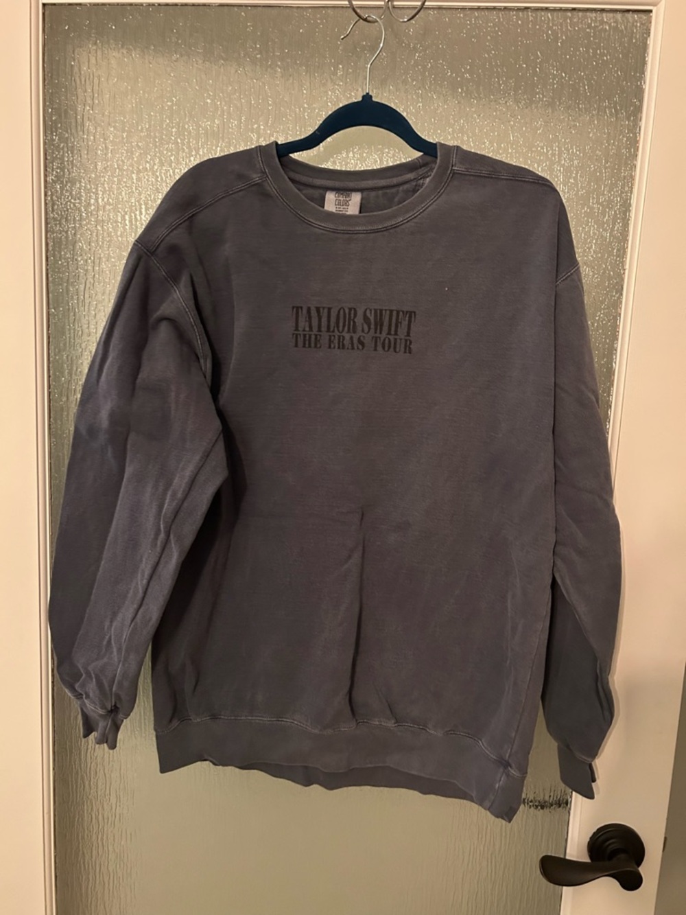 Taylor Swift The Eras Tour Crewneck Sweatshirt - Washed Slate Gray-Blue